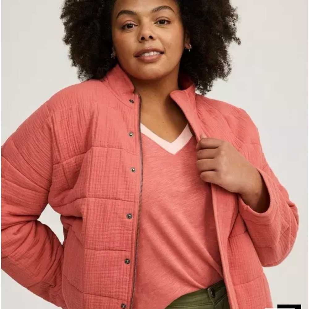 Torrid quilted drop-shoulder jacket